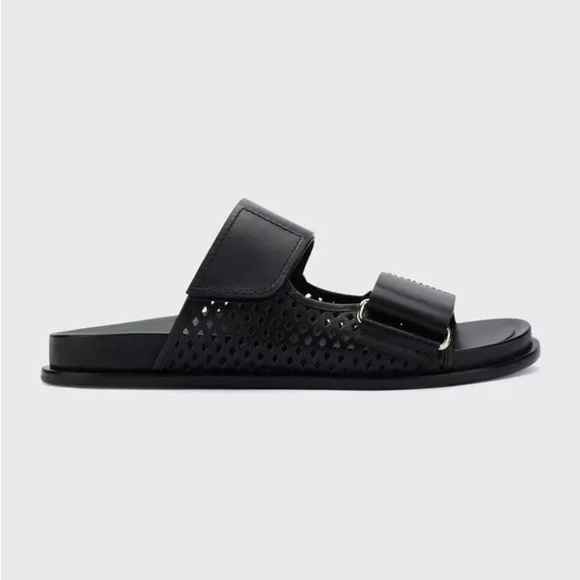 Mercedes Castillo Celynne Slide Sandal Perforated Grip-Strap Black 9.5/ 39.5 - Picture 16 of 16